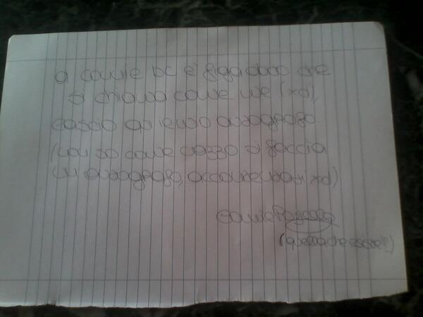 chandlerallgdr's tweet photo. "@conniegdr: @chandlerallgdr FAMMI UN AUTOGRAFO OMFGGG" TI HO PRESA IN PAROLA!! http://t.co/3U7Yre8dIp