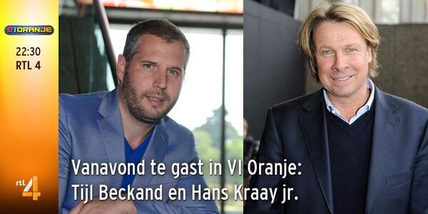 Lamas280604's tweet photo. "@VITV: Vanavond in #VIOranje: Hans Kraay jr. en @TijlMTBeckand te gast! 22.30 uur, @RTL4! http://t.co/pVozJ3ZxXa"