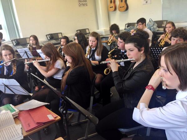 holycrossham's tweet image. Senior band rehearsals
