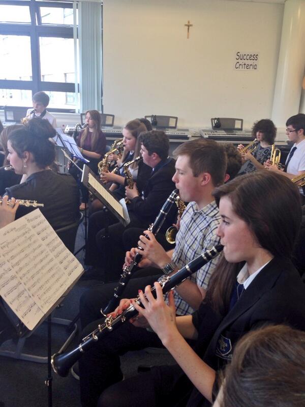 holycrossham's tweet image. Senior band rehearsals
