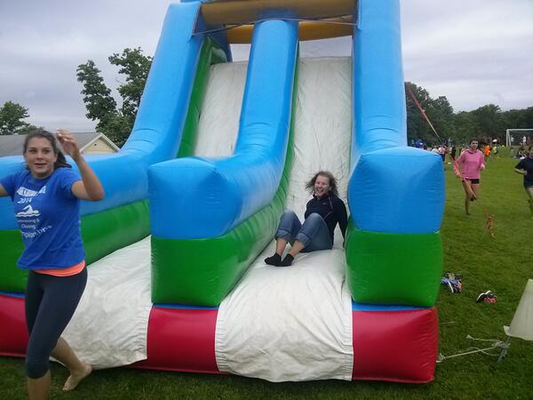 Losing a race with a smile!