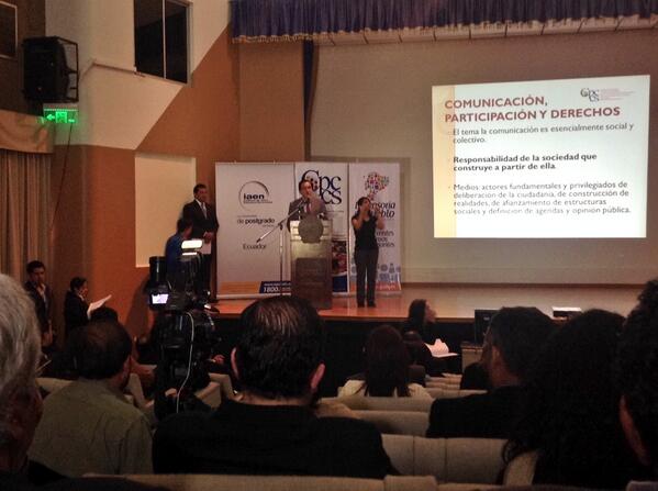 Fernando Cedeño, presidente <a href="/CPCCS/">Carlos P. Carcelén Caicedo</a> , toma la palabra en la presentación #IVDM #ComunicaciónInclusiva <a href="/Labcyd/">LABCYD</a>