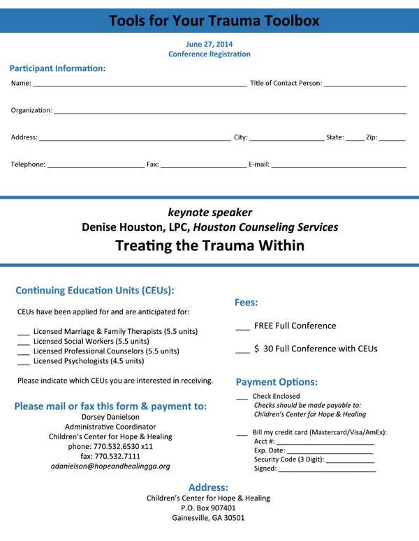 Some changes to our 6th Annual Educational Conference: it is now free &amp; the cost of CEUs is only $30! Register today!