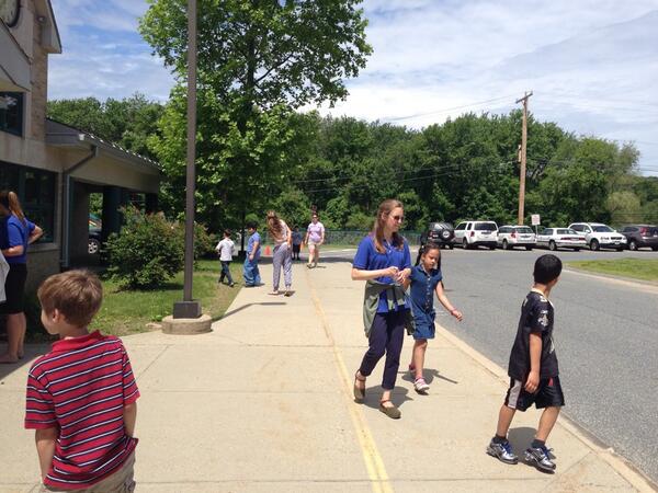 Just finished up training our second graders pedestrian safety !