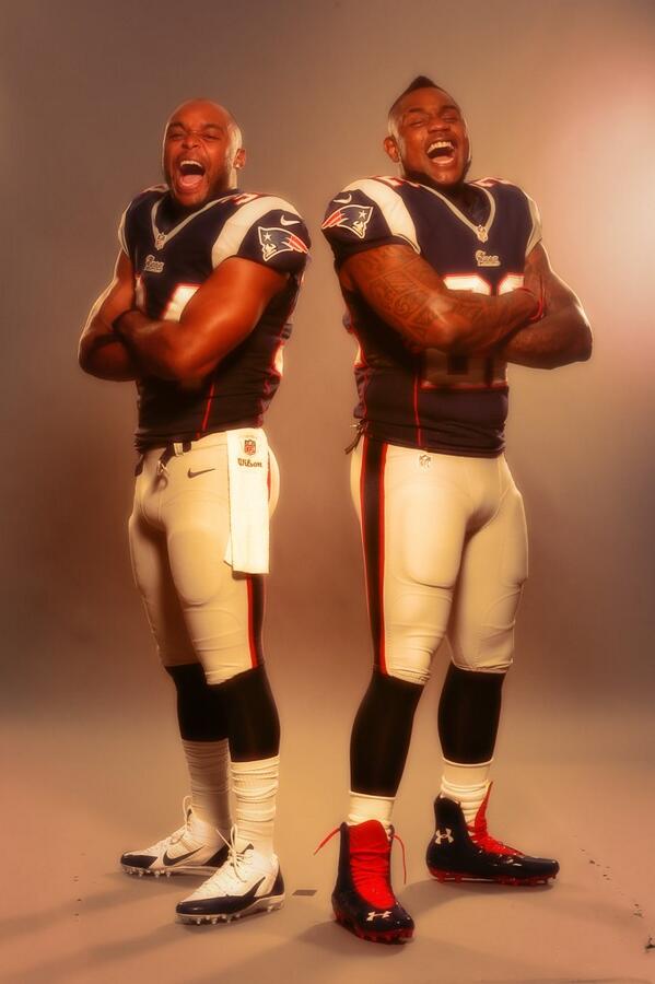 Patriots's tweet photo. Is it football season yet? Ridley &amp; Vereen are ready. http://t.co/UM1a7PEbwF