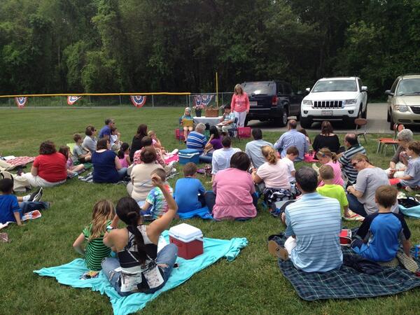 Listening to the incredible poetry of Mrs. McKee's students at Room 13's Poetry Picnic. #ProudPrincipal