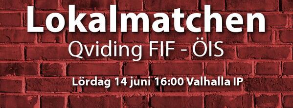 OrgryteFotboll's tweet photo. Lokalmatch, Göteborgsderby och Söderettanbatalj! På lördag möter #ÖIS @QvidingFIF på Valhalla! Ses vi? http://t.co/dZAe5uKdrm