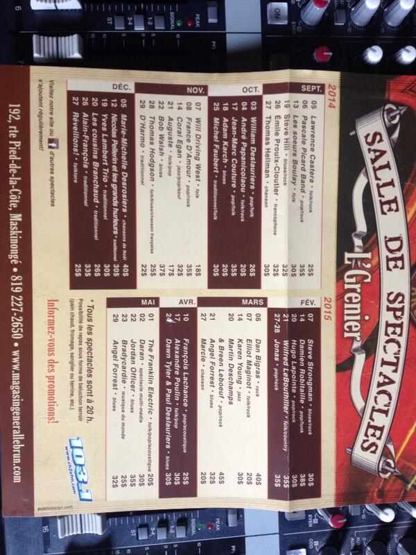 ProdMaskishow's tweet photo. Nouvelle programmation du Magasin Général Le Brun! http://t.co/dPUdvuguvb