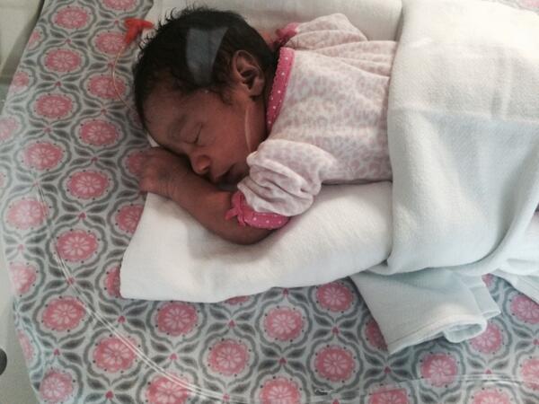 Gabrielle couldn't wait.  Ayzha &amp; Kojo are very excited about their little bundle.