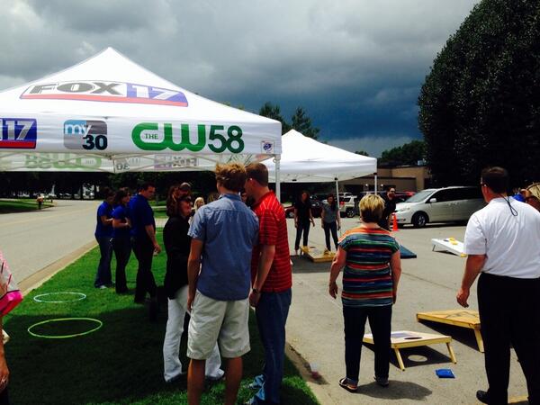 ljleighton's tweet photo. Corn hole Tourney @ FOX17-Nashville http://t.co/8bpQJsCH3u