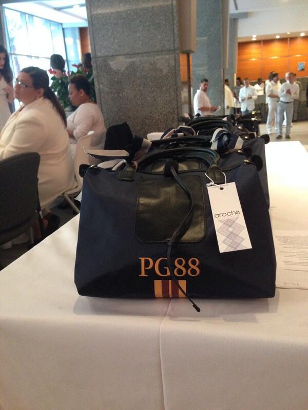 PierreGarcon's tweet photo. Huge thanks to @aroche_us for these #makeitpersonal bags for my charity event last week. Love that burgundy &amp; gold! http://t.co/h1djpqKDGf