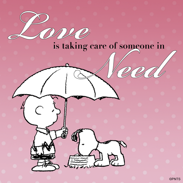 Snoopy+Love+Is PEANUTS on Twitter: "Love is taking care of someone in need. http://t ...
