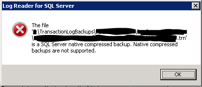 aspnerd's tweet image. #dellsql Apparently #LiteSpeed cannot read native compressed SQL Backups.