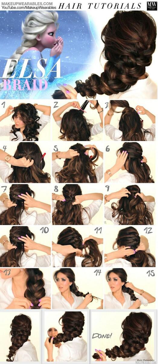 JRussellBeauty's tweet photo. Cute DIY to make the long Elsa braid from Frozen! http://t.co/7NDVnY6QHP
