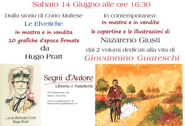 segnidautore's tweet photo. In mostra e in vendita 10 grafiche d'epoca numerate e firmate da Hugo Pratt con gli acquarelli di Corto Maltese! http://t.co/Omp54Uq8Yn