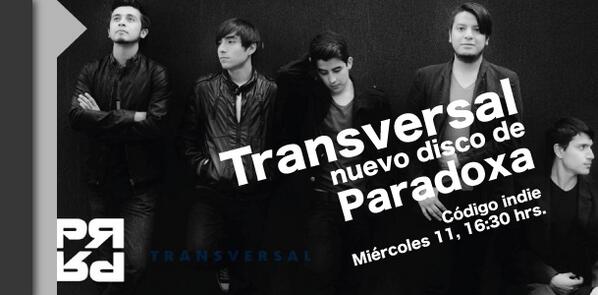 codigo21_radio's tweet photo. Ya inicia #CódigoIndie, hoy con @ParadoxaMx y su disco "Transversal". Escúchalo por http://t.co/v4Rj9sahxK http://t.co/iSKEyIqQj6