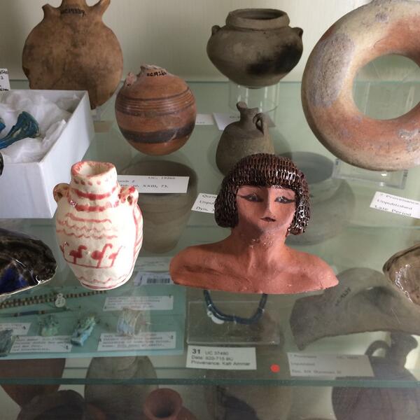 schools_team's tweet image. went to check out the new @studiomanifold exhibition at @PetrieMuseEgypt #supercool #ceramics #art #intervention