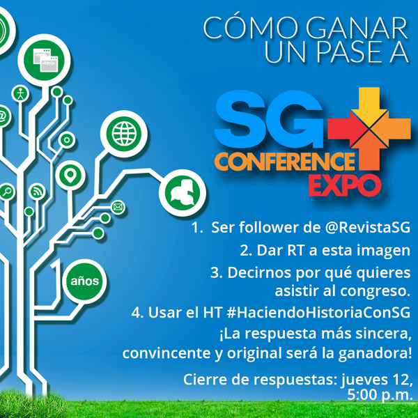 ¿Cómo ganar un pase para #SGCE2014? Da RT y checa la imagen. ¿Más de 140 caracteres? Escríbenos a eventos@sg.com.mx