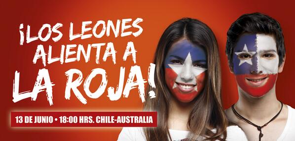 DAELOSLEONES's tweet photo. Tenemos sorpresas para alentar a la Roja el viernes ante Australia.
https://t.co/eKsnropCMA http://t.co/I6ImRAFUVF