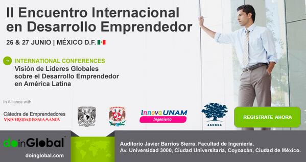 Una experiencia única para compartir ideas y conocimientos e interactuar con expertos líderes en Entrepreneurship