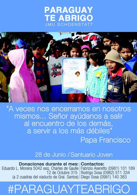 mfsmelgarejo's tweet photo. Como cristianos y misioneros, estamos llamados a hacer preferencia por el más necesitado. ¡Sumáte a esta campaña! http://t.co/CI5rhavewQ