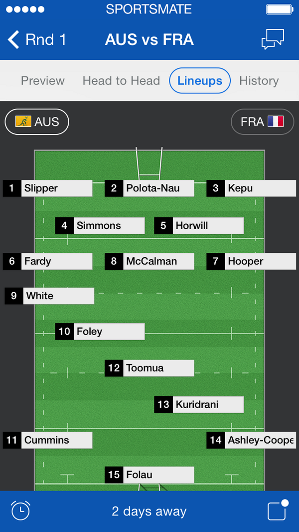 eplLIVE_app's tweet image. Remember, you can use Union Live to follow the @QantasWallabies as they take on France this weekend!
