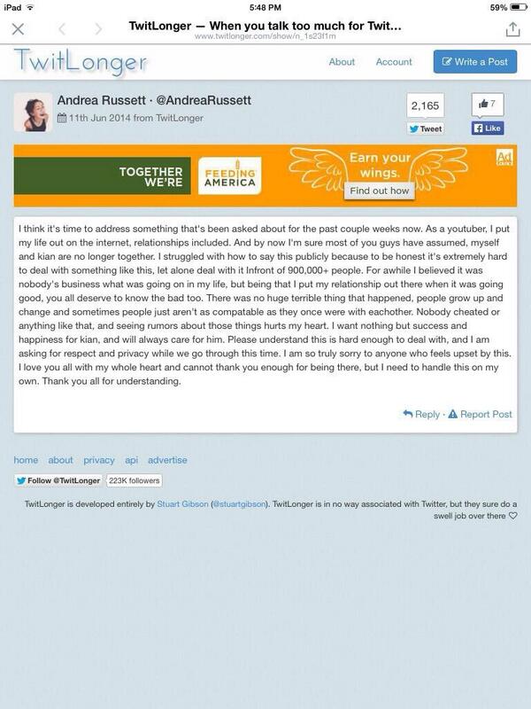 O2Loving's tweet image. “@_our2ndlife_: did kiandrea break up? — Not sure! ask.fm/a/am4nnldc”💔💔