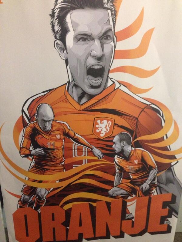 RvN1776's tweet image. Good luck to @KNVB and our orange triangle of dreams, @sneijder101010, @Persie_Official, Arjen Robben. #WorldCup2014.