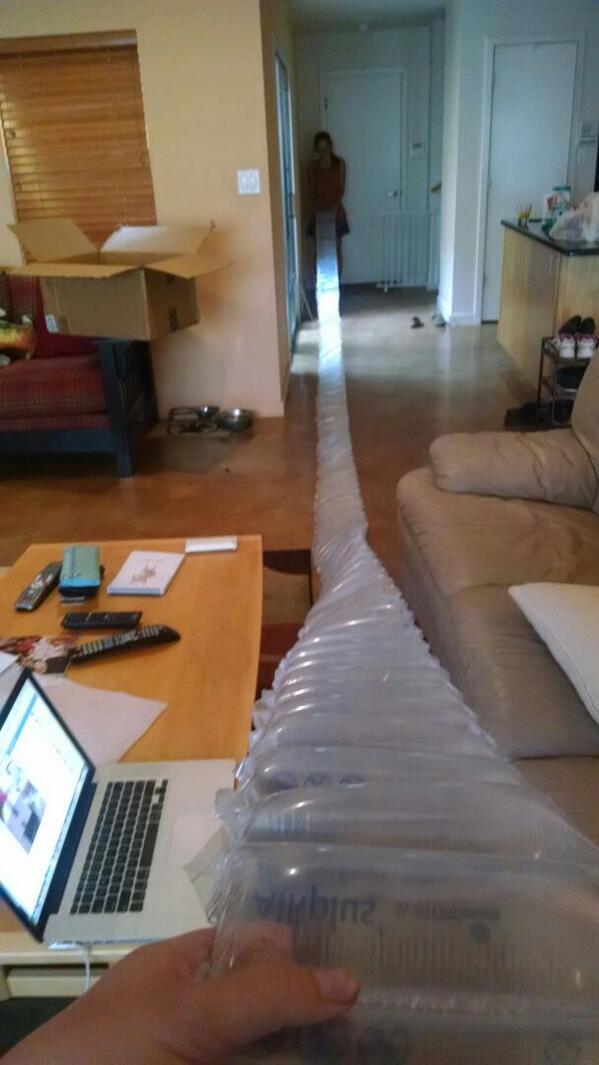 In fact, it was about the length of my house...
