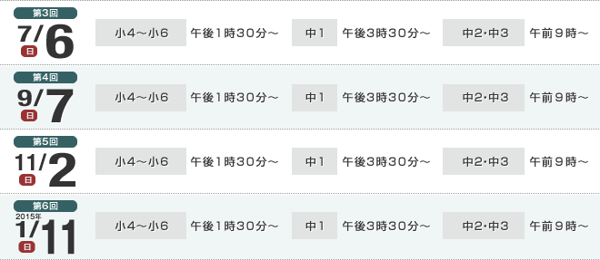 馬渕教室 中3 2021年度 第1～6回 公開テスト 2021年3月/