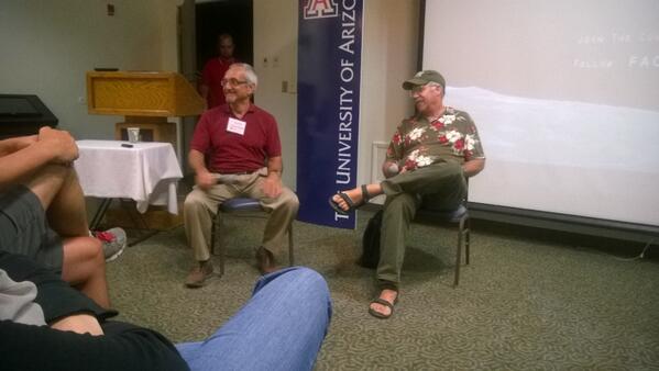 EarthlightDoc's tweet image. Top Arizona #science teachers ask #Earthlightdoc scientists tough questions about population @B2science documentary