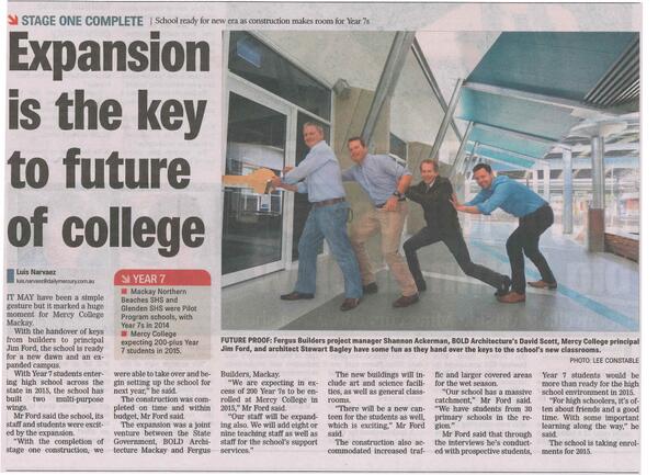 le_christo18's tweet image. Work is complete on the classrooms at @MercyCollegeMky. #BOLDArchitecture #Mackay #Architecture