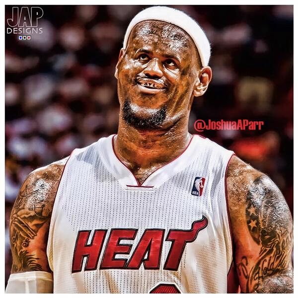 JoshuaAParr's tweet image. LeBrons reaction to #Spurs ending the #3Peat chance for #Heat 🏀🏆

@RTNBA #NBAFinals