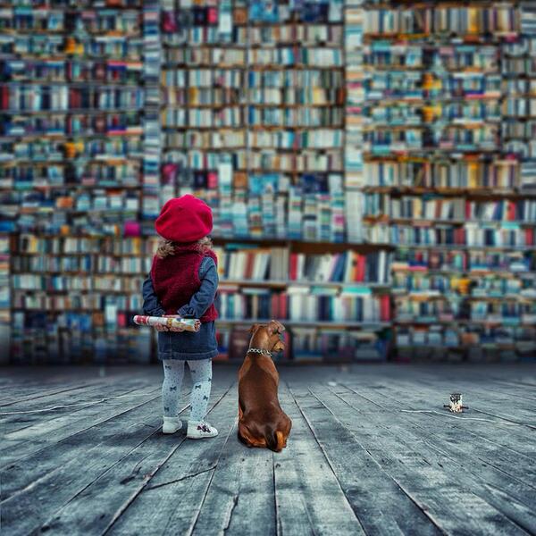 A World That Used To Be..... by Caras Ionut  #InspirationDay #libraries #wall #Ignorance #childhood #CGE