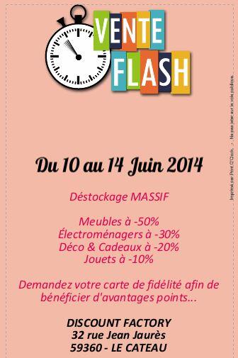 DiscountFactor's tweet image. VENTE FLASH du 10 au 14 Juin.