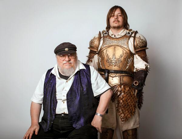 nytimes's tweet image. George R.R. Martin wants more "Game of Thrones," too (Photo: Colby Katz for NYT) nyti.ms/1nxrE2S