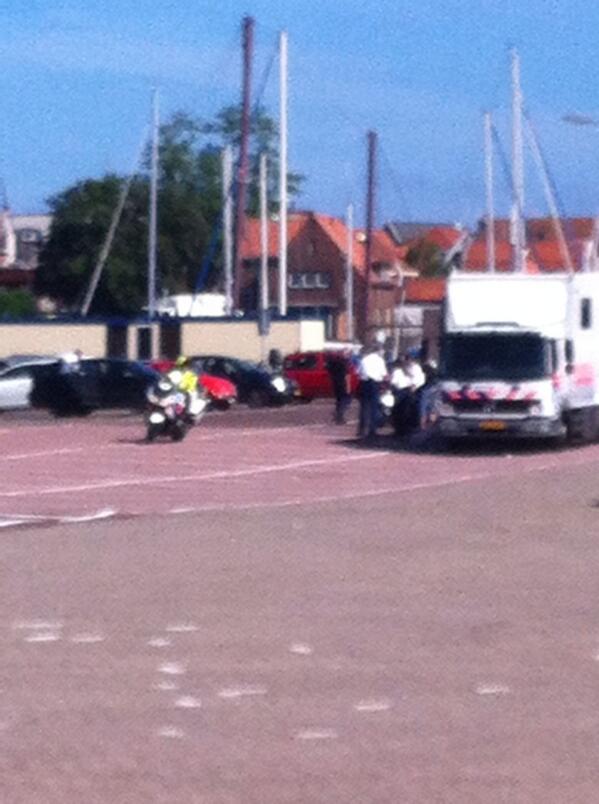 Scooter controle op Urk door politie motors. Pas op.