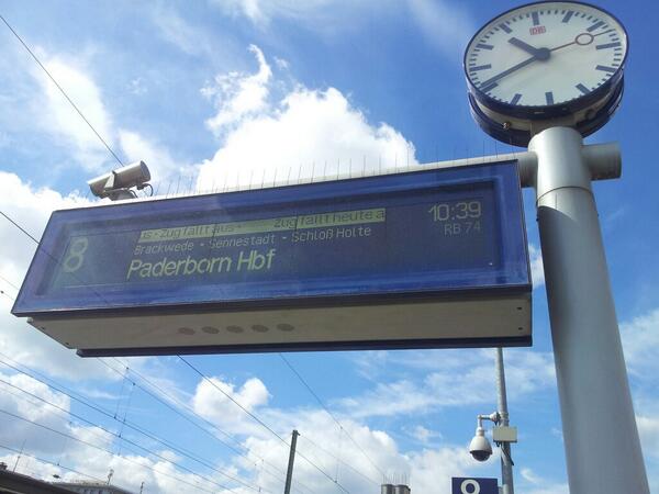 Züge nach PB fallen aus, auch die über Hamm. Aber: Schienersatzverkehr. Ma sehen ob dieser auch 60 Min nach PB brauch