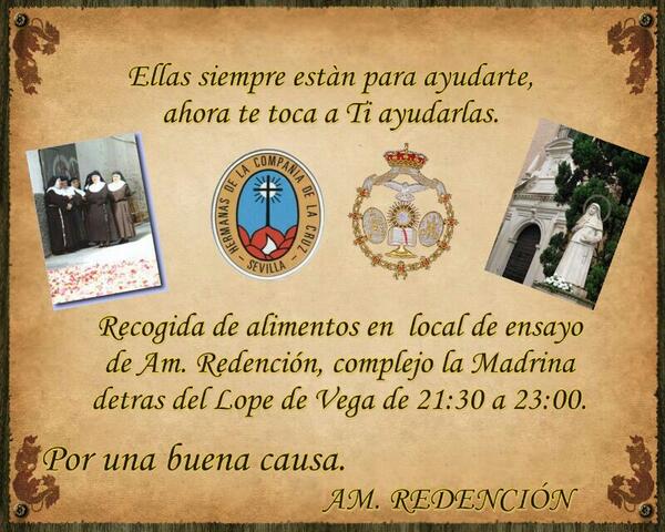 amredensolidari's tweet photo. Colabora con las hermanas de la cruz. Pon tu granito de arena. Muchas gracias. http://t.co/GpUQu3zEHy