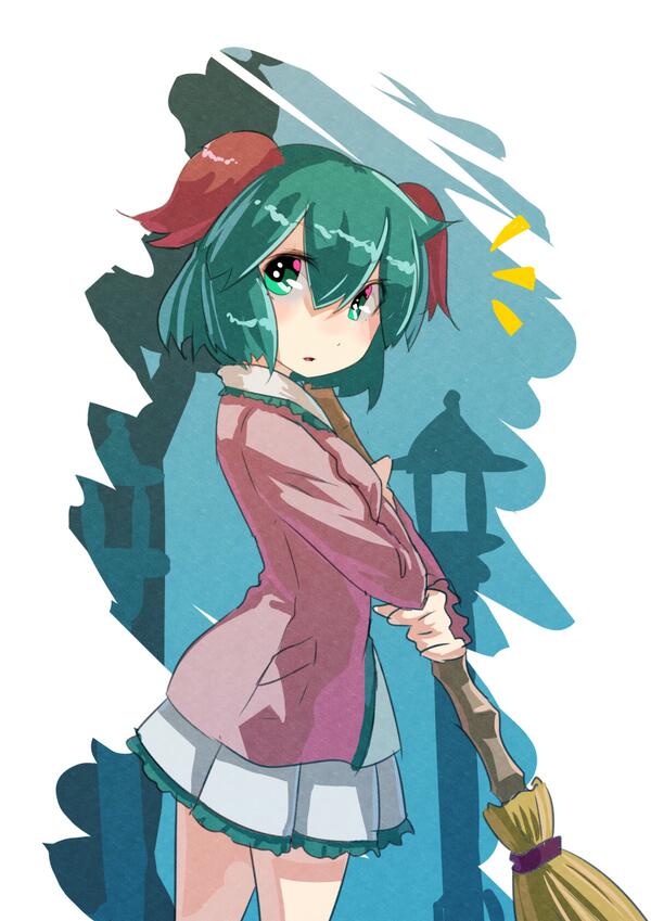 幽谷響子 「きょうこちゃん「ん?誰か着た! お客さんかな?」#深夜の真剣お絵描き60分一本勝」|はしろのイラスト