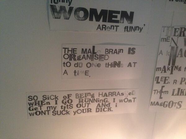 bosseandbaumart's tweet image. #everydaysexism @WimbledonUAL #BADegreeShow #VIPbreakfast