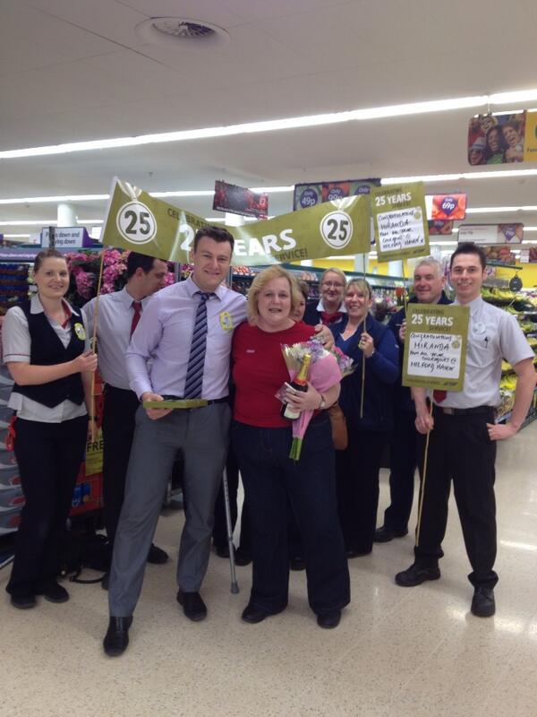 Smile and chat this morning Miranda celebrating 25 years with Tesco <a href="/headcaseymike/">Mike Casey-Head</a>  <a href="/fisaxton/">Fiona Saxton</a>  <a href="/johnsy_76/">Paul Johns</a>  <a href="/LJBryson/">Lorna Bryson</a>