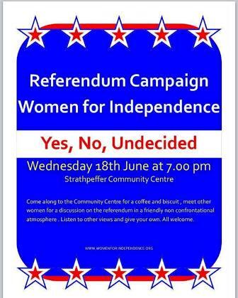 JackieHendrySNP's tweet photo. Women for Indy mtg Strathpeffer Community Centre, Wed 18th June, http://t.co/9g6QbluZgE