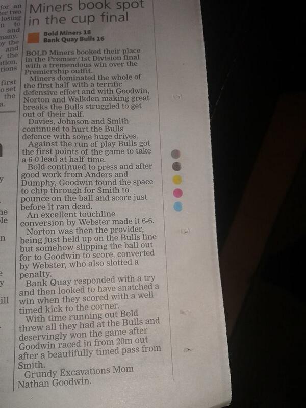 Nice little write up in the paper. Thought it would of been at least a 2 page spread though!!! #Bold #StHelens