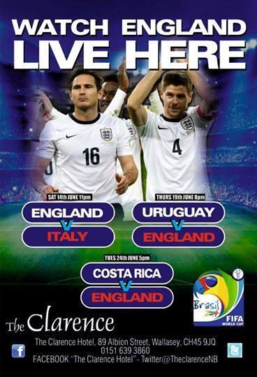 TheClarenceNB's tweet photo. HAPPY WORLD CUP DAY!! All England games showing @TheClarenceNB  with drinks offers  throughout the tournament http://t.co/Mozu2p2Ptp