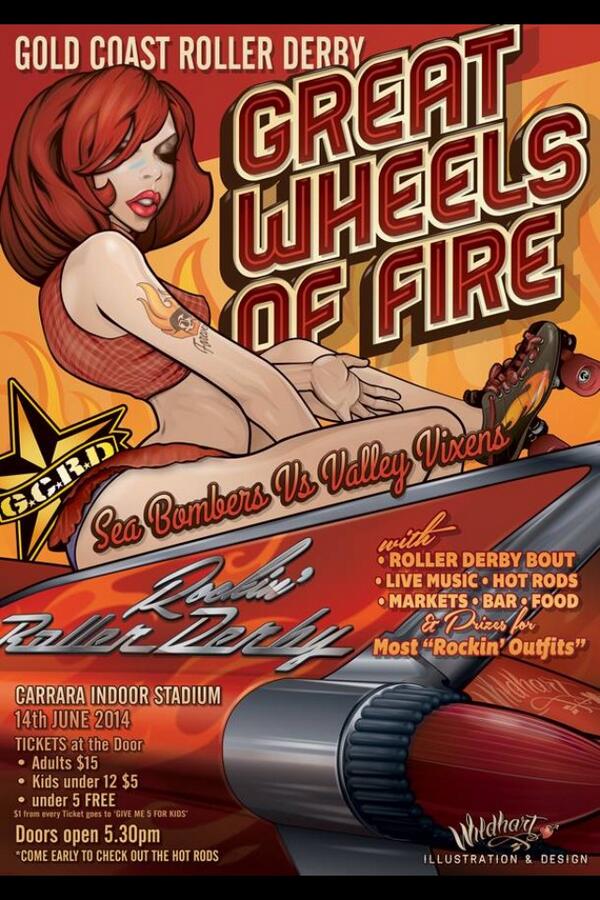 This Saturday! Our #GCRD girls are playing a rockin' derby bout against the <a href="/TweedVlyRollers/">Tweed Valley Rollers</a> HOT DAMN! #rollerderby