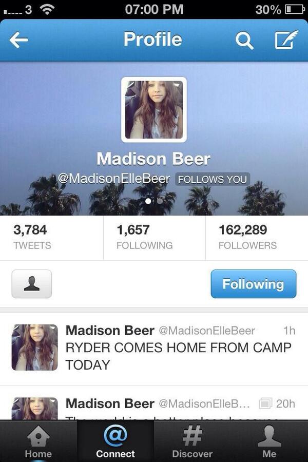 madisoninfinity's tweet image. Tbt to when mads followed me before she was verified💘