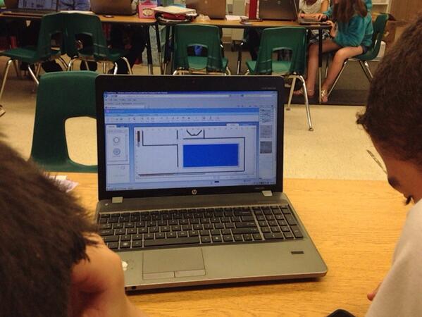 ellsworthj's tweet photo. Solving authentic problems w/ newly learned math skills. Future architects and homeowners #e3crusade #WarnerVikings http://t.co/Y9bEm74hmJ