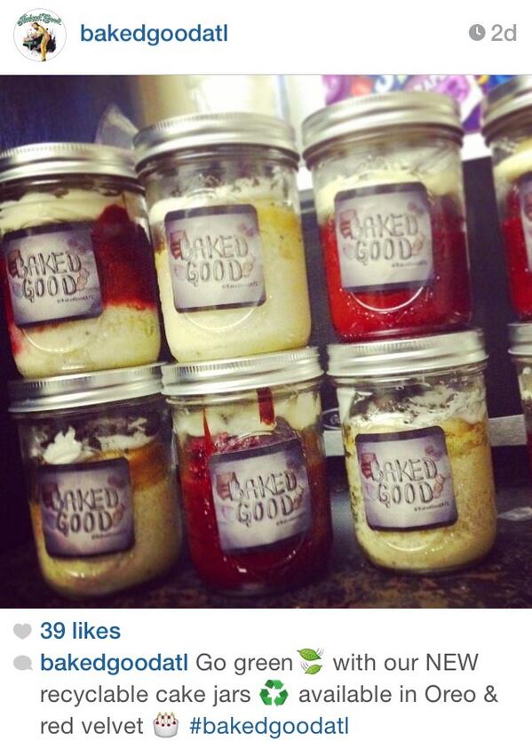 bakedgoodATL's tweet photo. Bigger is always better. Our new cake jars are now 2 for $30 or $16 each. The High Life just got a little better http://t.co/KTTo21WHOo