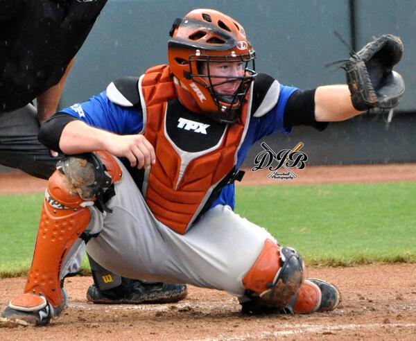 Sr. Catcher @tony_beamm from <a href="/HuttoHardball/">Hutto Hardball</a>  during the AABCA All Star Game